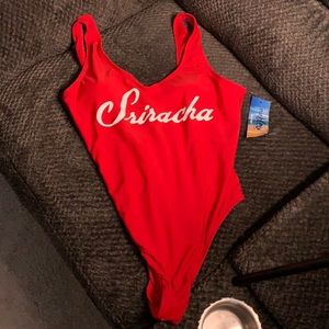 Red Sriracha One Piece Swimsuit